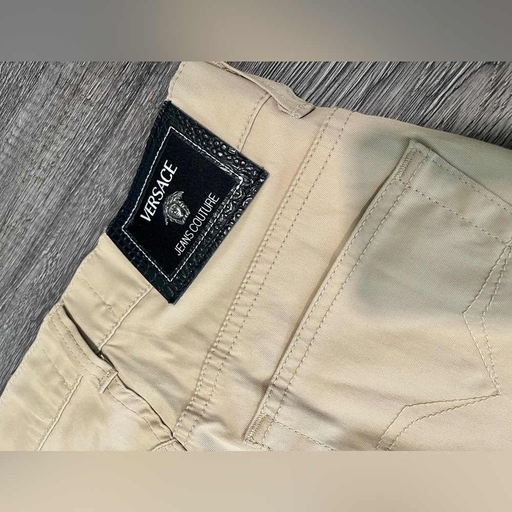 Versace Couture Vintage High Rise Pants in Cream